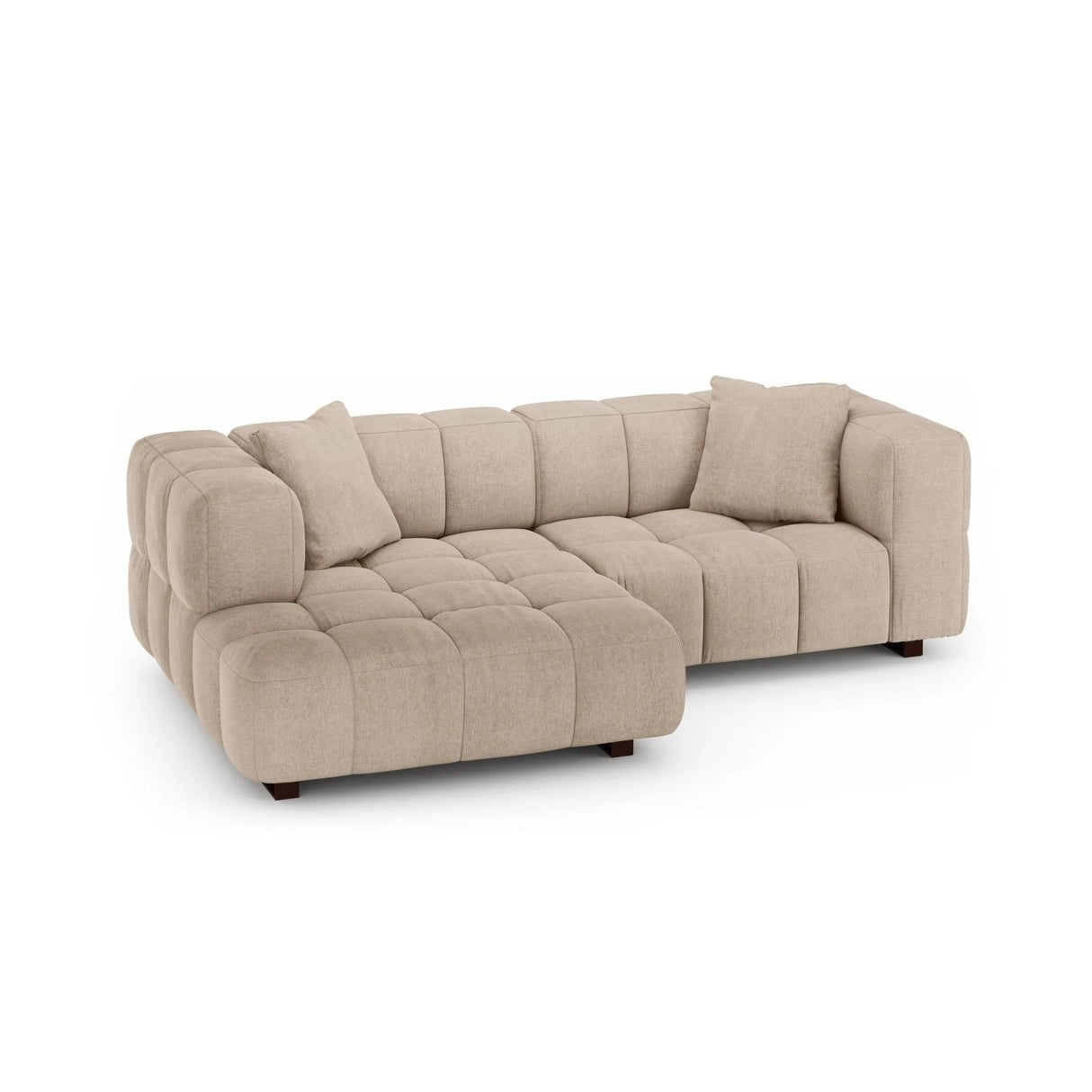 Puma 3-Sitzer Ecksofa Links mit Schlaffunktion, aus Samt oder Strukturstoff, 260x164 cm – Bild 3