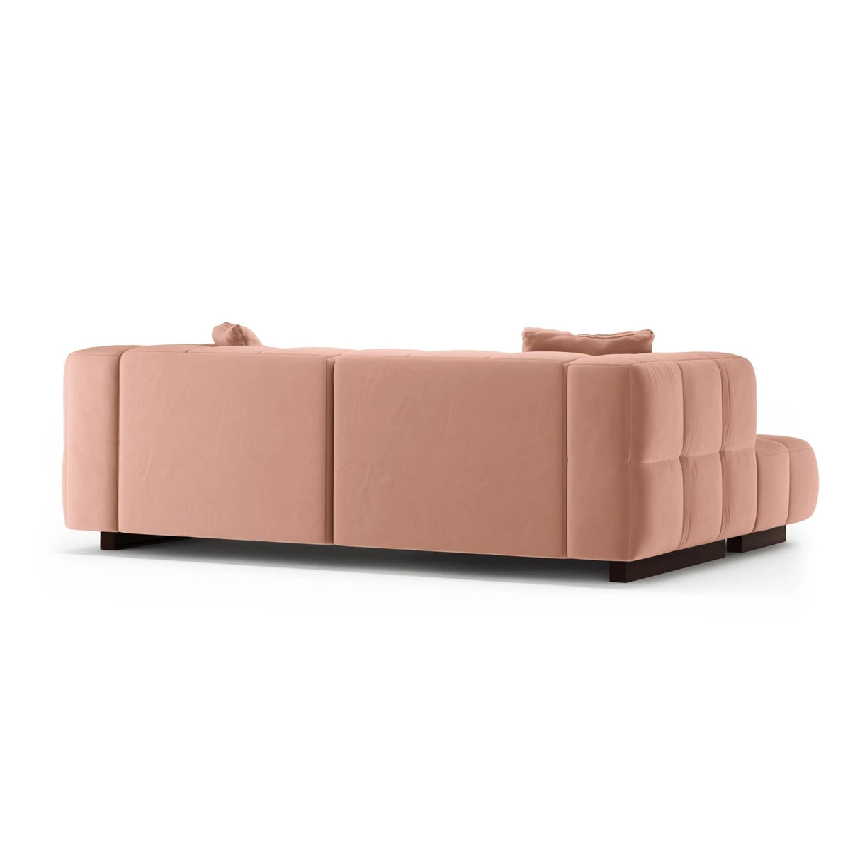 Puma 3-Sitzer Ecksofa Links mit Schlaffunktion, aus Samt (Salvador 11) in Rosa, 260x164 cm – Bild 5