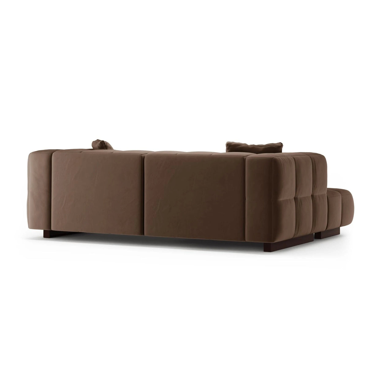 Puma 3-Sitzer Ecksofa Links mit Schlaffunktion, aus Samt (Salvador 4) in Schokolade, 260x164 cm – Bild 5