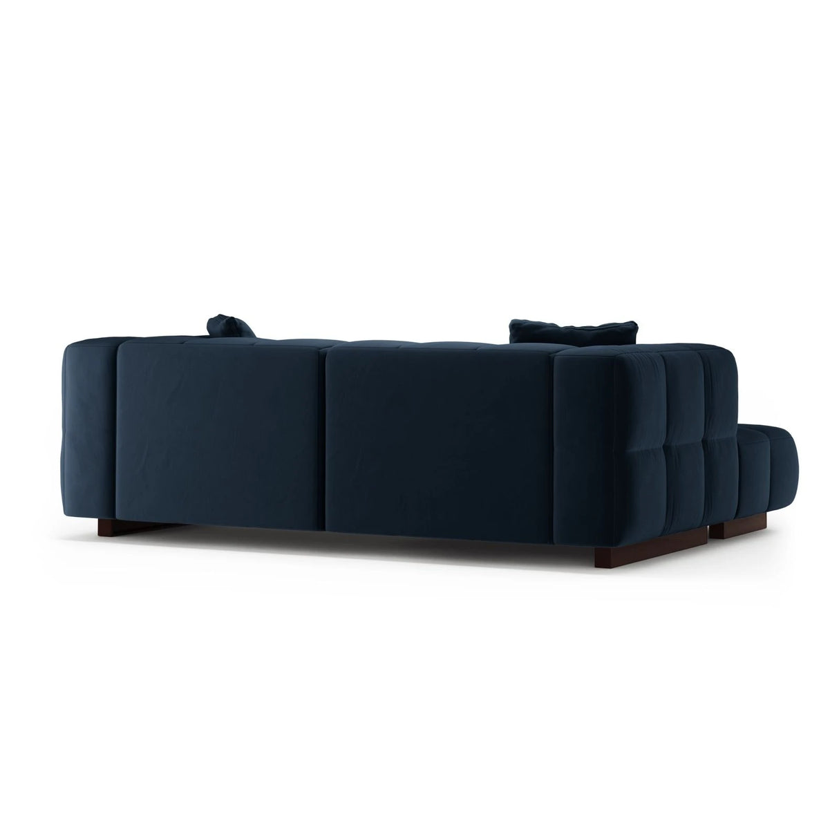 Puma 3-Sitzer Ecksofa Links mit Schlaffunktion, aus Samt (Salvador 5) in Königsblau, 260x164 cm – Bild 5