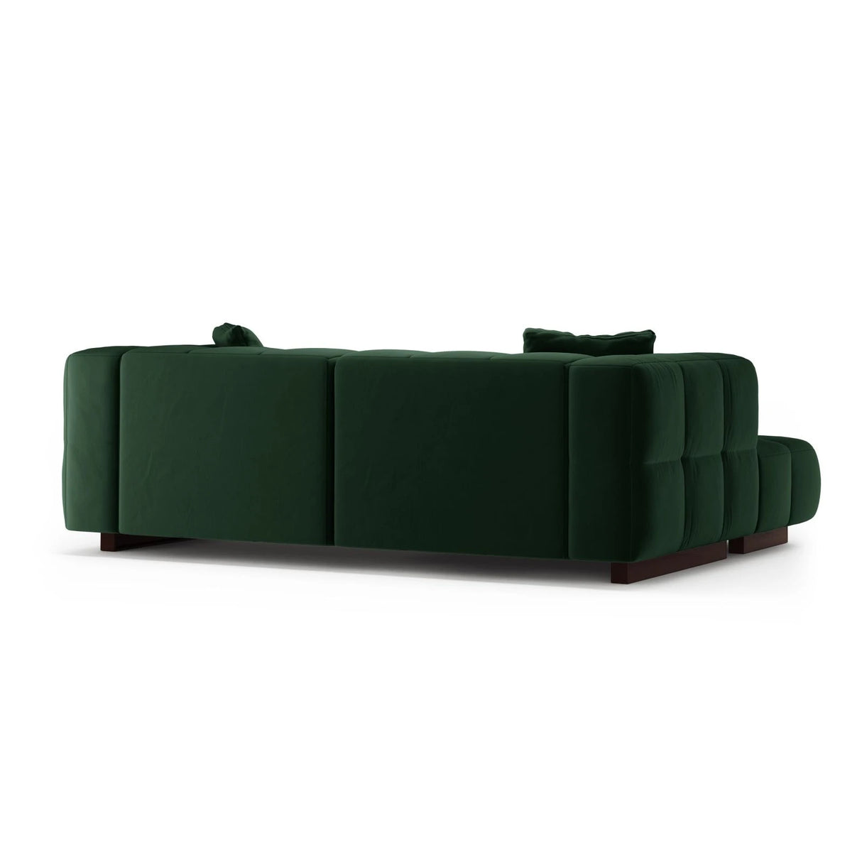 Puma 3-Sitzer Ecksofa Links mit Schlaffunktion, aus Samt (Salvador 7) in Flaschengrün, 260x164 cm – Bild 5