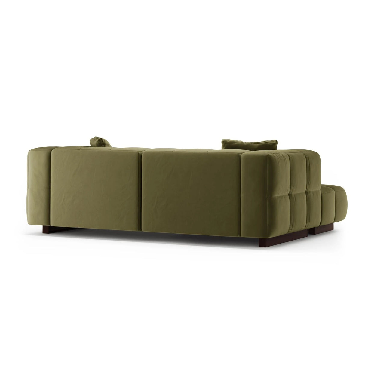 Puma 3-Sitzer Ecksofa Links mit Schlaffunktion, aus Samt (Salvador 8) in Grün, 260x164 cm – Bild 5