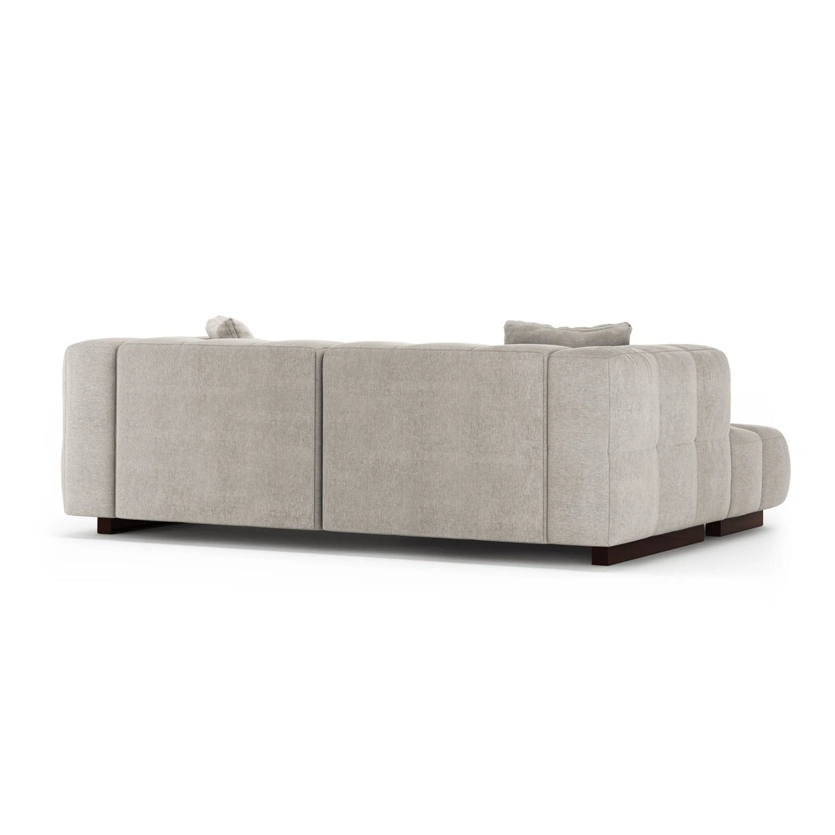 Puma 3-Sitzer Ecksofa Links mit Schlaffunktion, aus Strukturierter Stoff (Sorella 03) in Beige, 260x164 cm – Bild 5