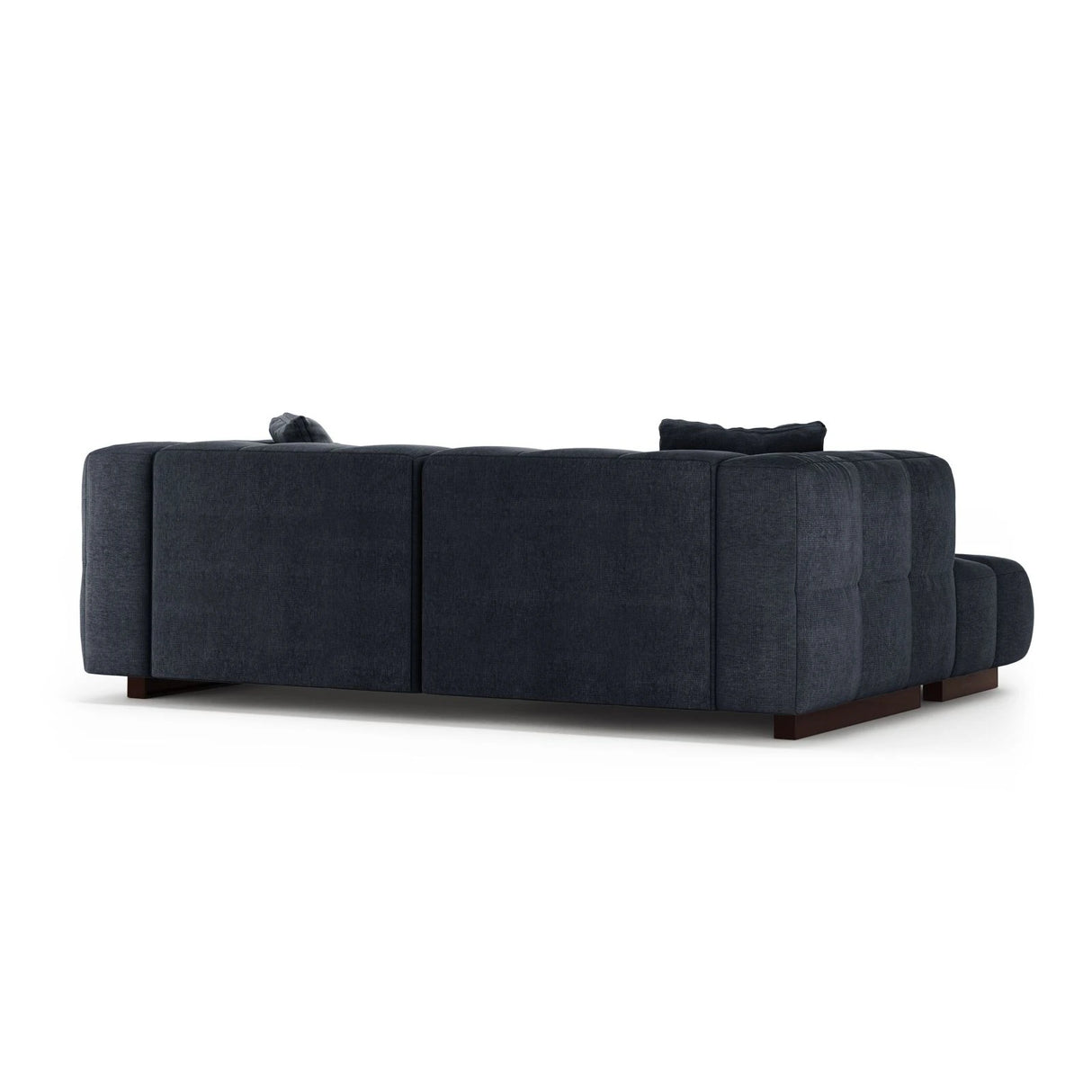 Puma 3-Sitzer Ecksofa Links mit Schlaffunktion, aus Strukturierter Stoff (Sorella 77) in Dunkelblau, 260x164 cm – Bild 5