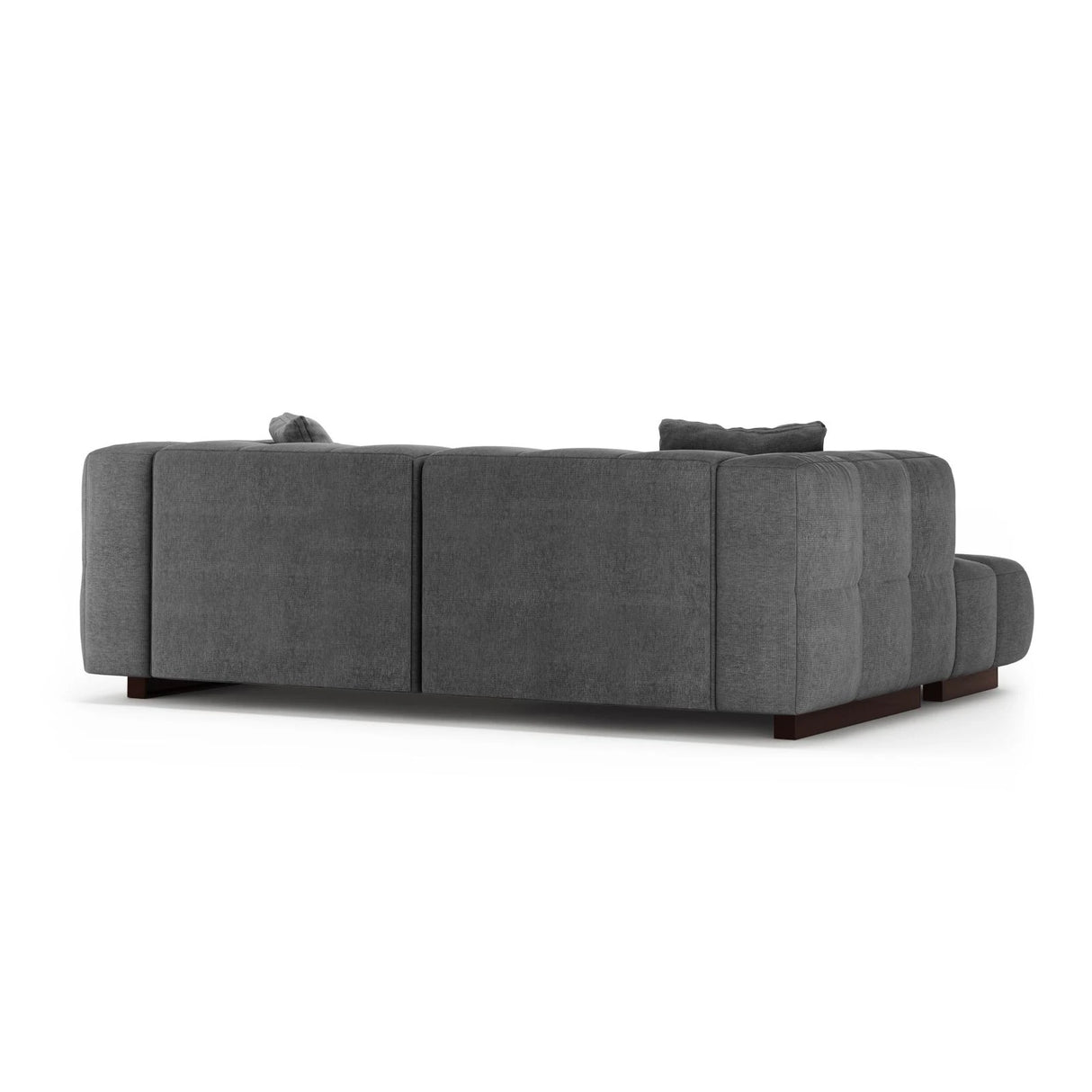 Puma 3-Sitzer Ecksofa Links mit Schlaffunktion, aus Strukturierter Stoff (Sorella 89) in Grau, 260x164 cm – Bild 5