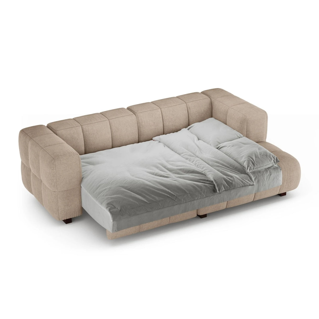 Puma 3-Sitzer Ecksofa Rechts mit Schlaffunktion, aus Samt oder Strukturstoff, 260x164 cm – Bild 4