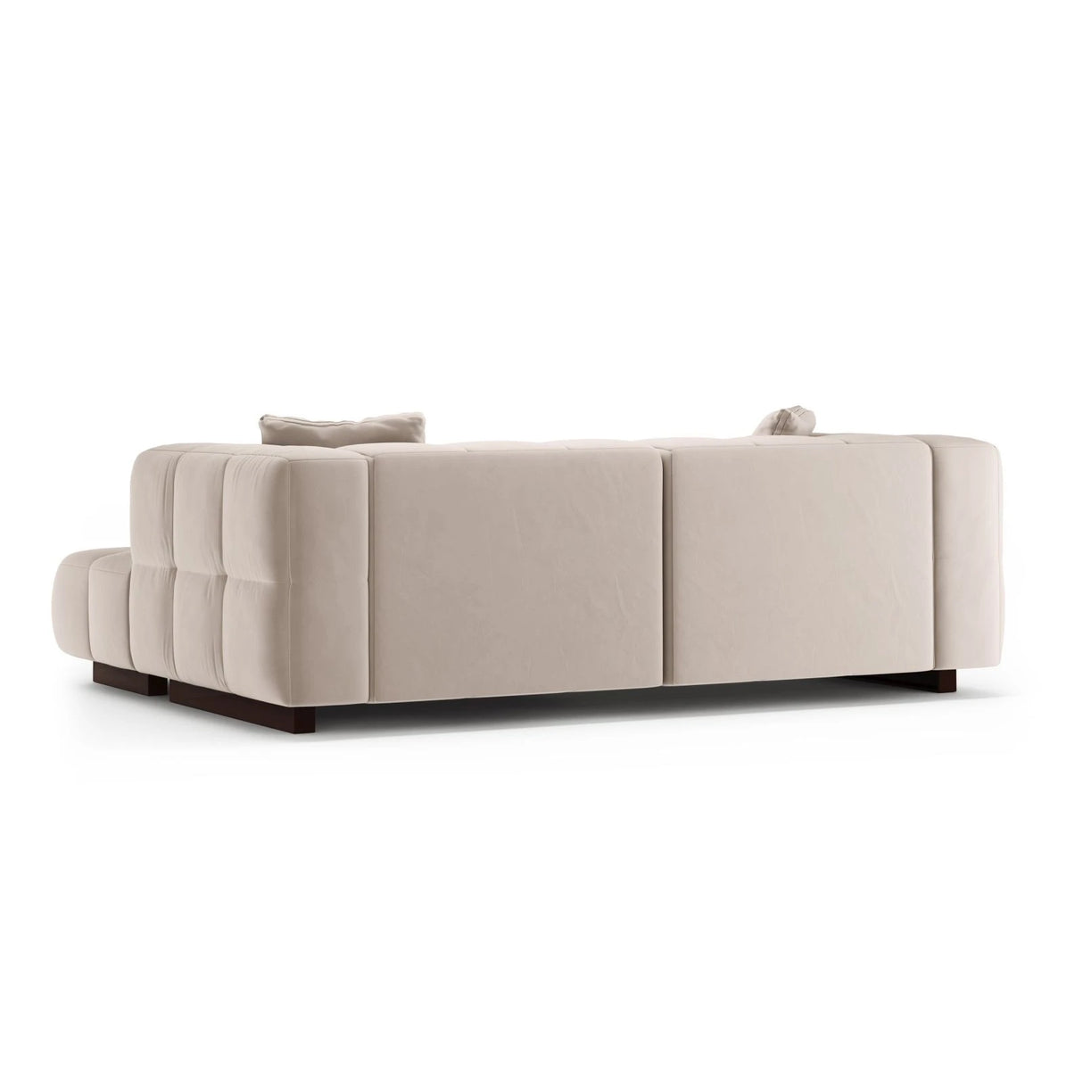 Puma 3-Sitzer Ecksofa Rechts mit Schlaffunktion, aus Samt (Salvador 1) in Beige, 260x164 cm – Bild 5