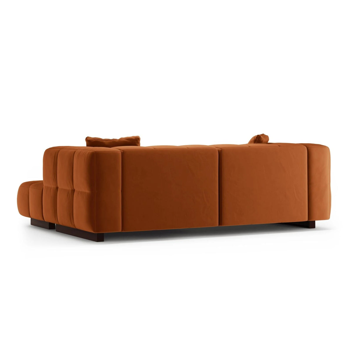 Puma 3-Sitzer Ecksofa Rechts mit Schlaffunktion, aus Samt (Salvador 14) in Terrakotta, 260x164 cm – Bild 5