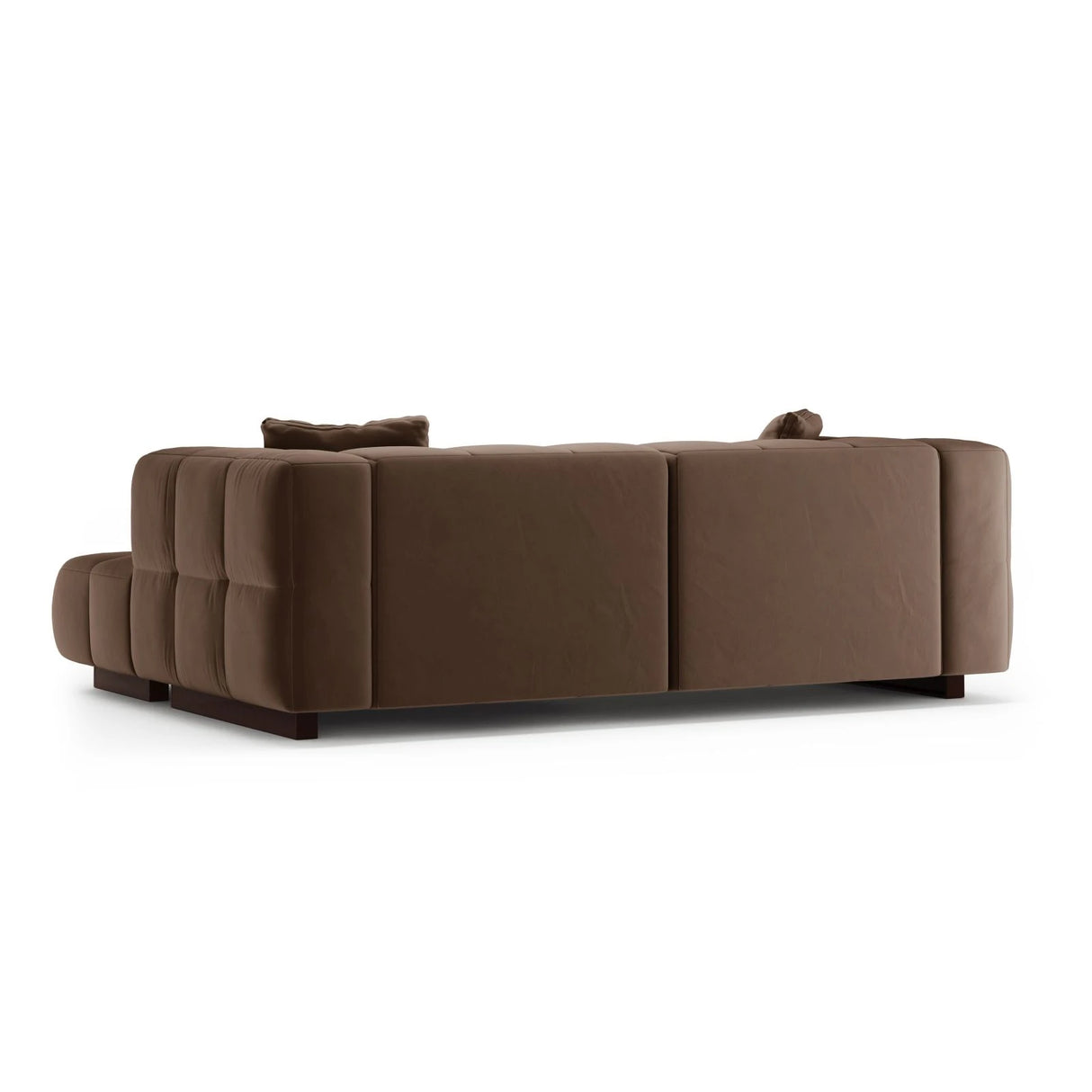Puma 3-Sitzer Ecksofa Rechts mit Schlaffunktion, aus Samt (Salvador 4) in Schokolade, 260x164 cm – Bild 5