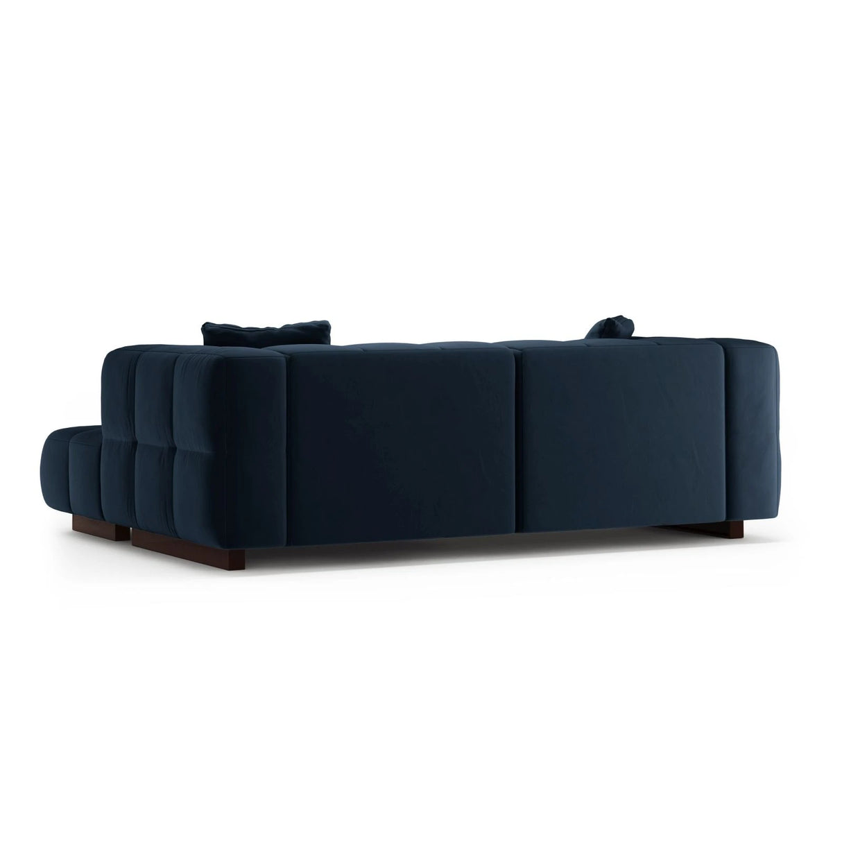 Puma 3-Sitzer Ecksofa Rechts mit Schlaffunktion, aus Samt (Salvador 5) in Königsblau, 260x164 cm – Bild 5