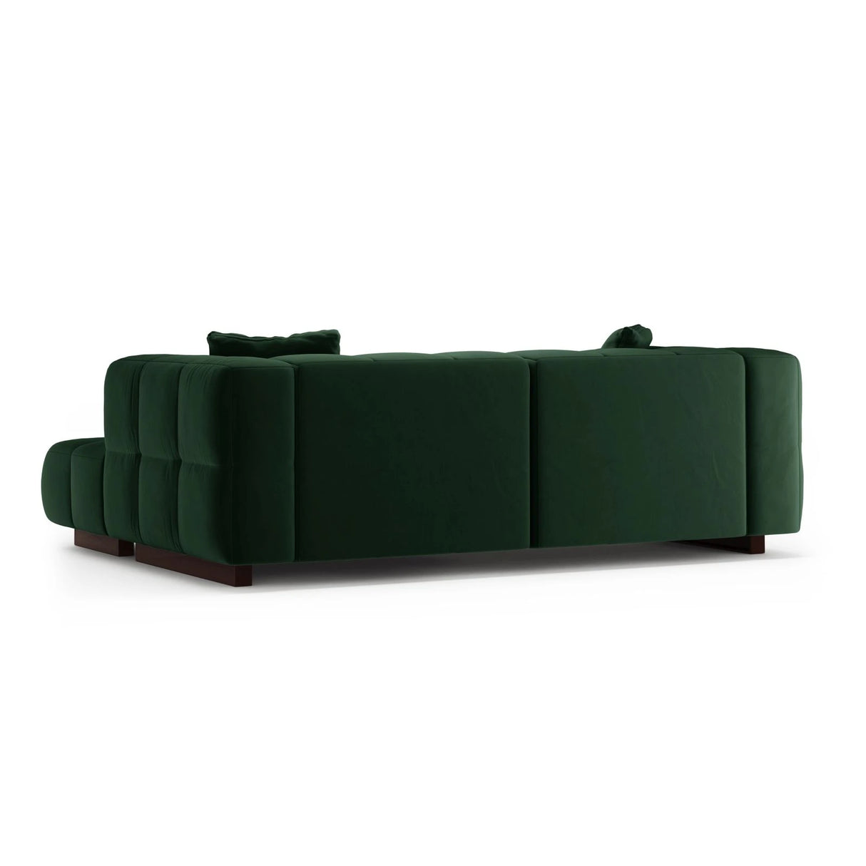 Puma 3-Sitzer Ecksofa Rechts mit Schlaffunktion, aus Samt (Salvador 7) in Flaschengrün, 260x164 cm – Bild 5