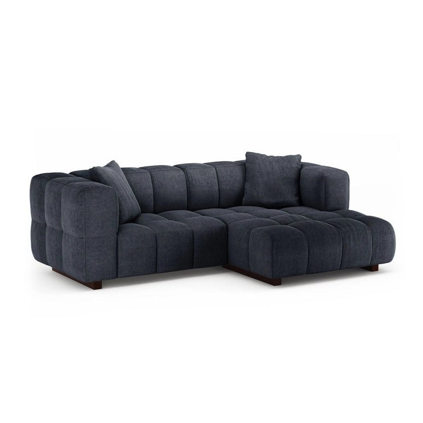 Puma 3-Sitzer Ecksofa Rechts mit Schlaffunktion, aus Strukturierter Stoff (Sorella 77) in Dunkelblau, 260x164 cm – Bild 2