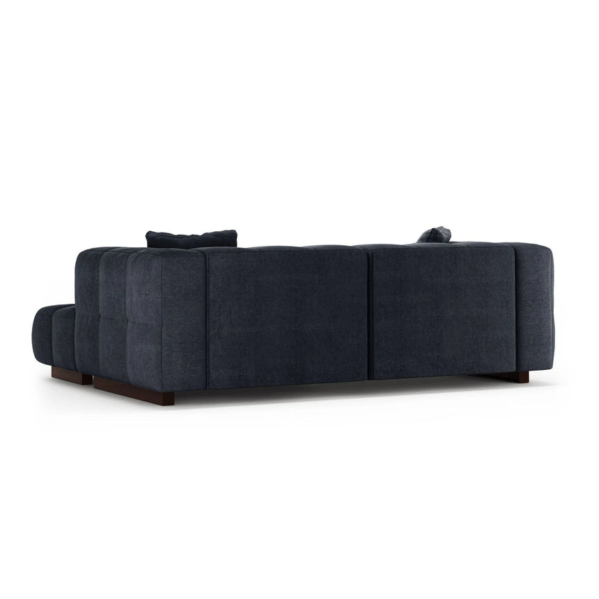 Puma 3-Sitzer Ecksofa Rechts mit Schlaffunktion, aus Strukturierter Stoff (Sorella 77) in Dunkelblau, 260x164 cm – Bild 5