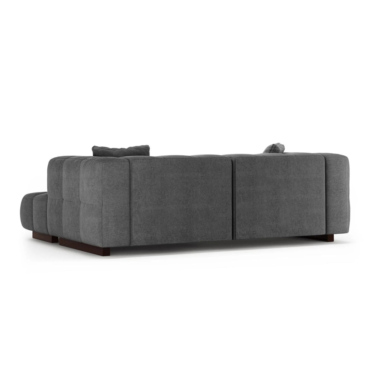Puma 3-Sitzer Ecksofa Rechts mit Schlaffunktion, aus Strukturierter Stoff (Sorella 89) in Grau, 260x164 cm – Bild 5