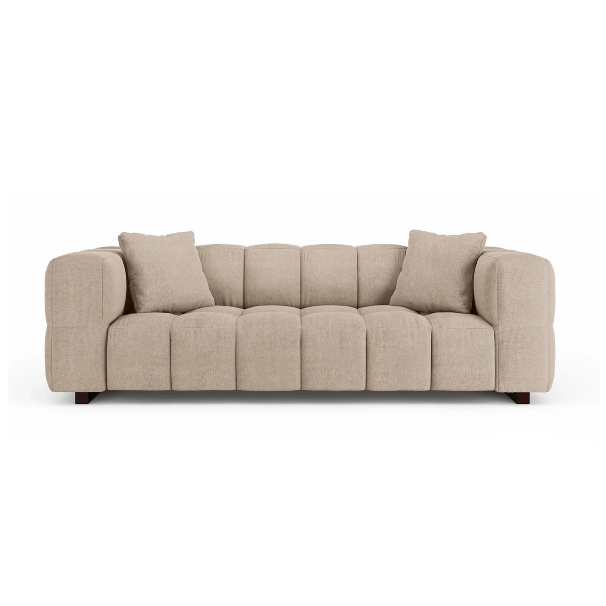 Puma 3-Sitzer Sofa mit Schlaffunktion aus Samt oder Strukturstoff, 260x92 cm – Bild 1