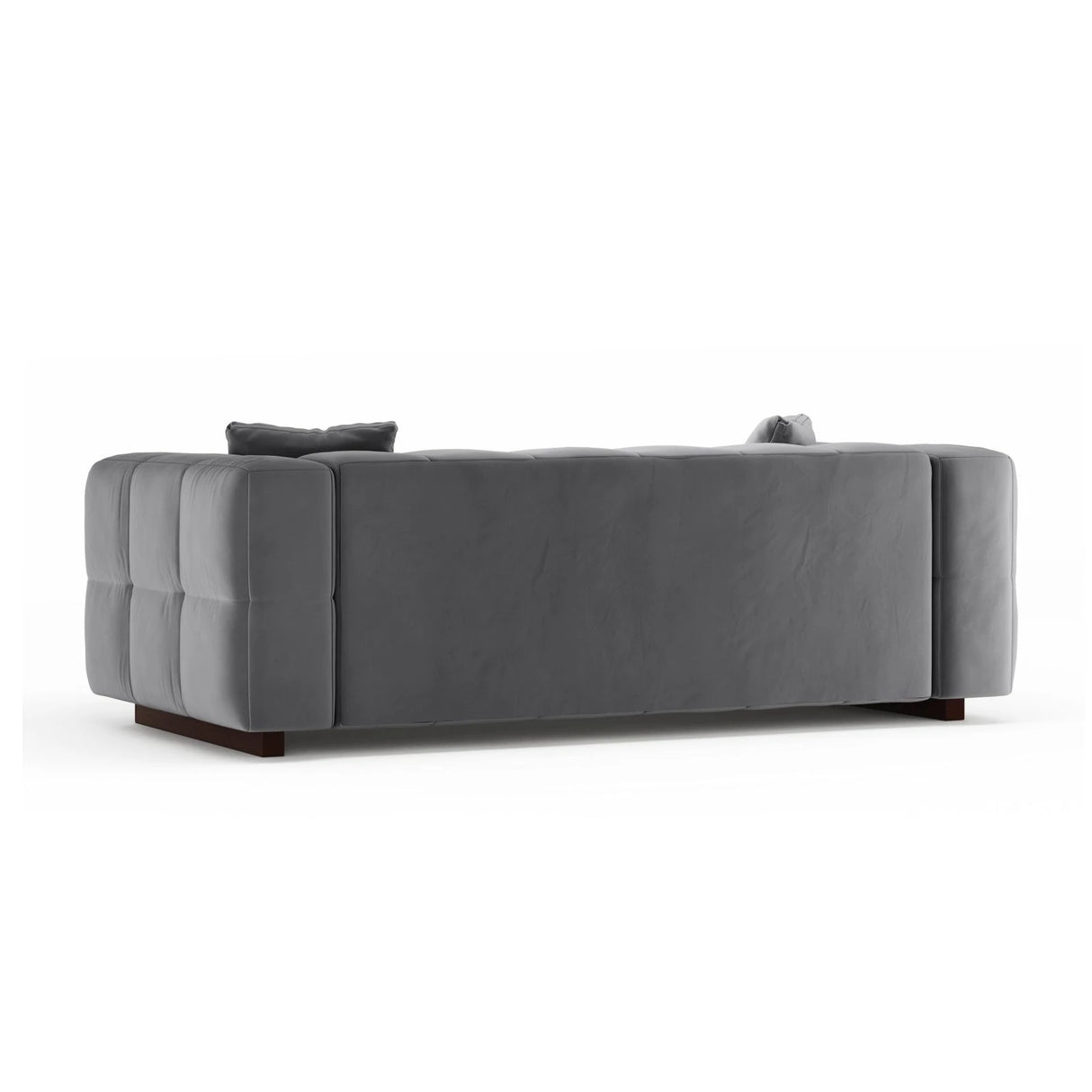 Puma 3-Sitzer Sofa mit Schlaffunktion aus Samt (Salvador 17) in Grau, 260x92 cm – Bild 4