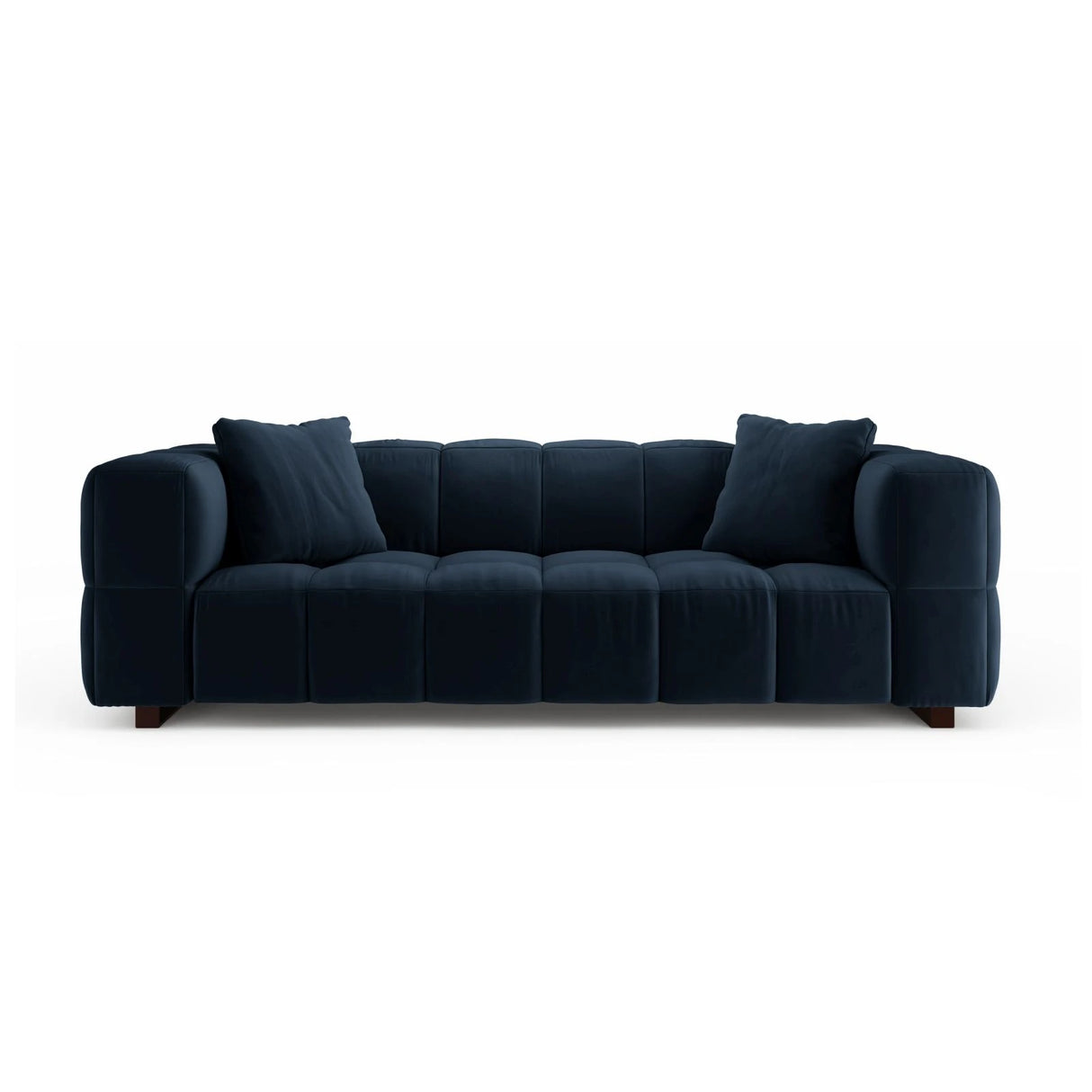 Puma 3-Sitzer Sofa mit Schlaffunktion aus Samt (Salvador 5) in Königsblau, 260x92 cm – Bild 1