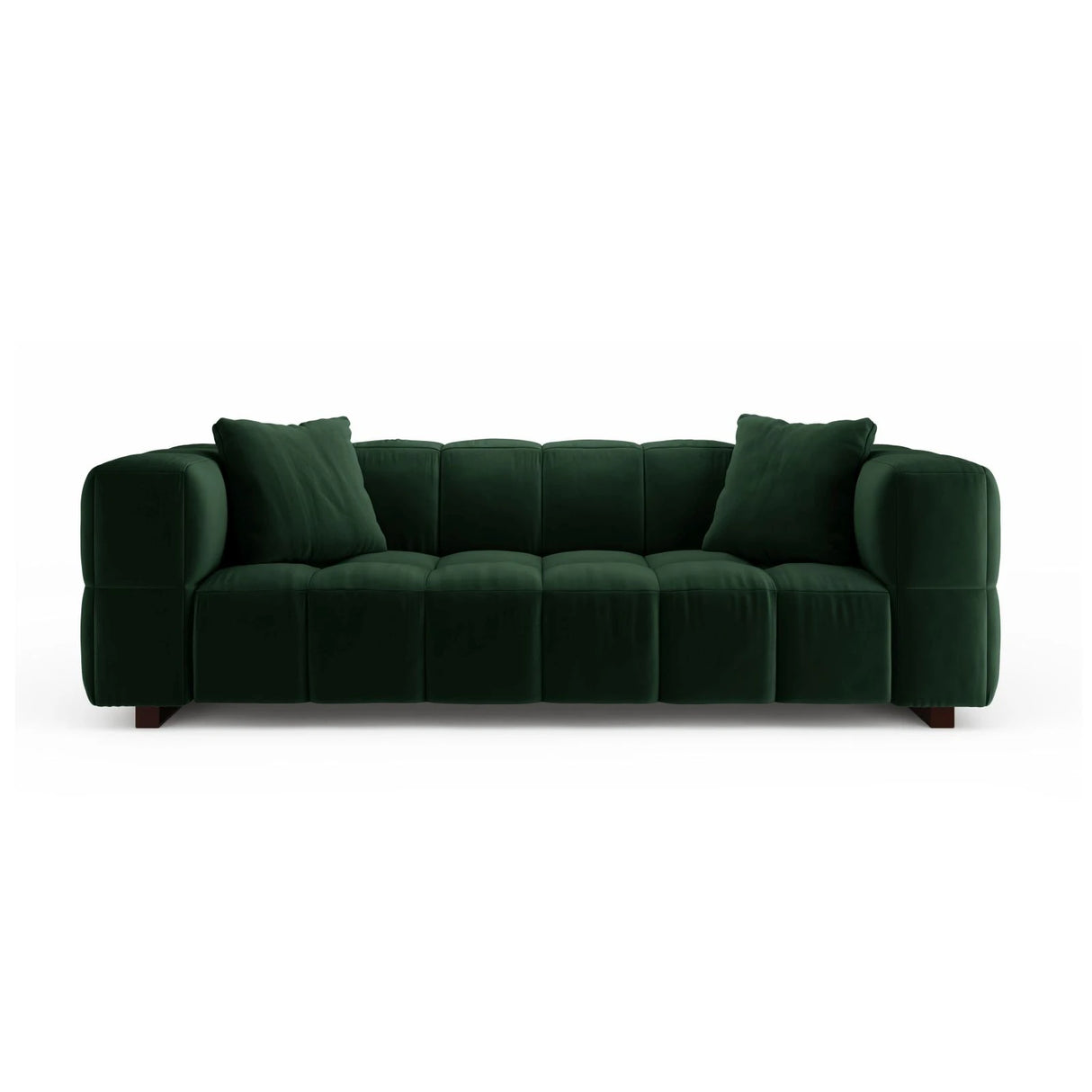 Puma 3-Sitzer Sofa mit Schlaffunktion aus Samt (Salvador 7) in Flaschengrün, 260x92 cm – Bild 1