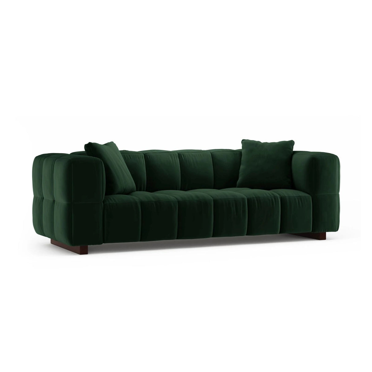 Puma 3-Sitzer Sofa mit Schlaffunktion aus Samt (Salvador 7) in Flaschengrün, 260x92 cm – Bild 2