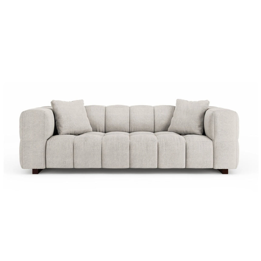 Puma 3-Sitzer Sofa mit Schlaffunktion aus Strukturierter Stoff (Sorella 03) in Beige, 260x92 cm – Bild 1