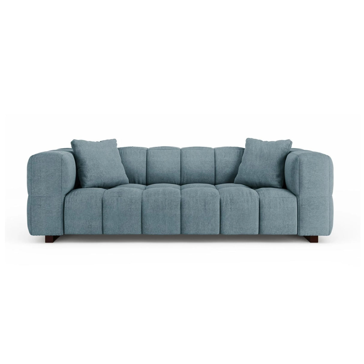 Puma 3-Sitzer Sofa mit Schlaffunktion aus Strukturierter Stoff (Sorella 76) in Hellblau, 260x92 cm – Bild 1