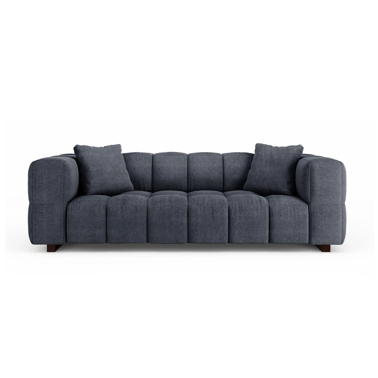 Puma 3-Sitzer Sofa mit Schlaffunktion aus Strukturierter Stoff (Sorella 77) in Dunkelblau, 260x92 cm – Bild 1