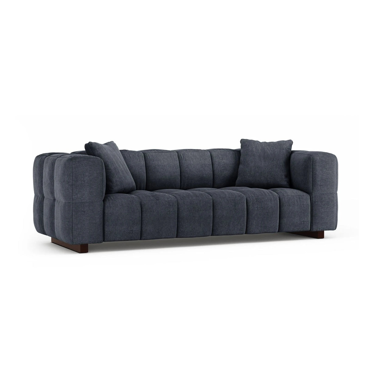 Puma 3-Sitzer Sofa mit Schlaffunktion aus Strukturierter Stoff (Sorella 77) in Dunkelblau, 260x92 cm – Bild 2