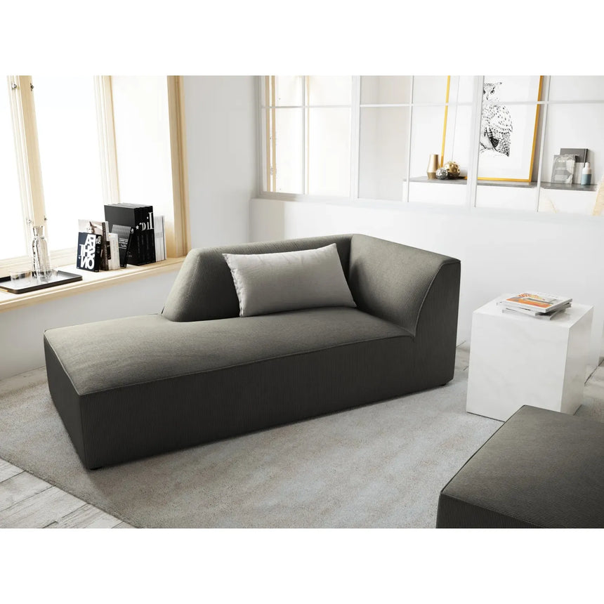 Ruby 2-Sitzer Sofa Chaiselongue Links, mit Bezug in Samt, Cord oder Strukturstoff, 180x93 cm - ZEN ZONE Furniture