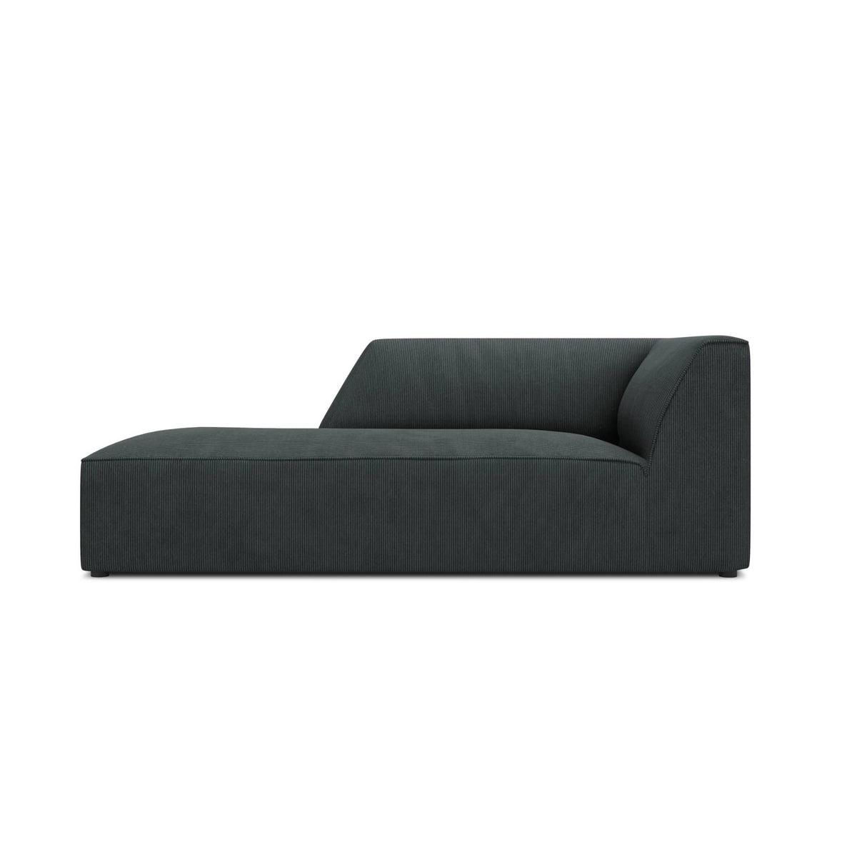 Ruby 2-Sitzer Sofa Chaiselongue Links, mit Bezug in Cord (ScaBla) in Schwarz, 180x93 cm – Bild 1