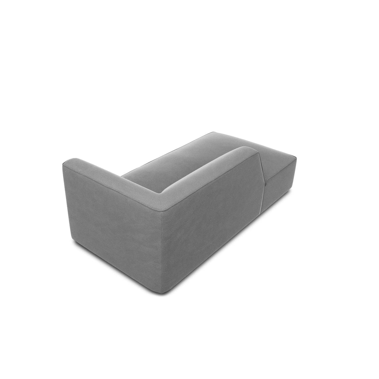 Ruby 2-Sitzer Sofa Chaiselongue Links, mit Bezug in Samt (Sal17) in Grau, 180x93 cm – Bild 6