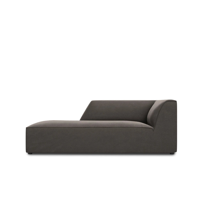 Ruby 2-Sitzer Sofa Chaiselongue Links, mit Bezug in Samt (Sal18) in Dunkelgrau, 180x93 cm – Bild 1