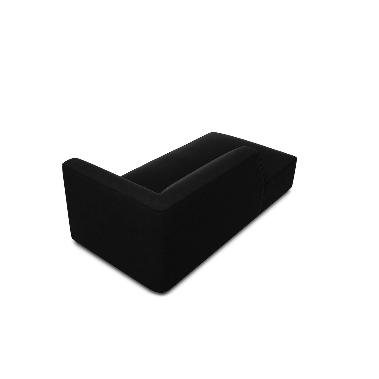 Ruby 2-Sitzer Sofa Chaiselongue Links, mit Bezug in Samt (Sal19) in Schwarz, 180x93 cm – Bild 6