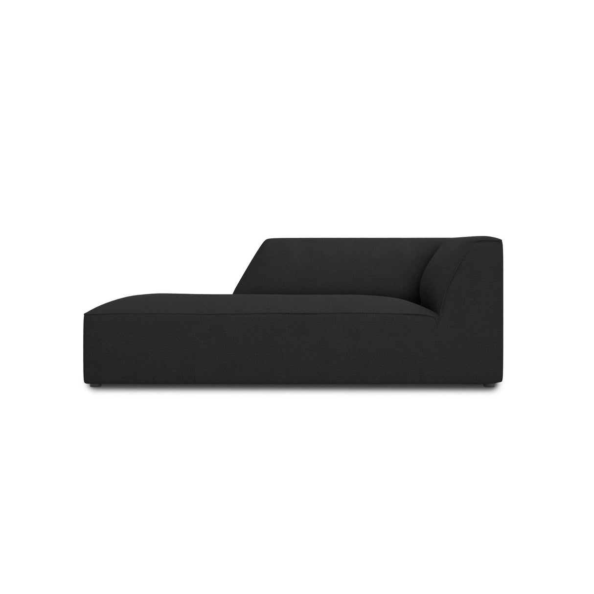 Ruby 2-Sitzer Sofa Chaiselongue Links, mit Bezug in Strukturierter Stoff (Ota12) in Schwarz, 180x93 cm – Bild 1