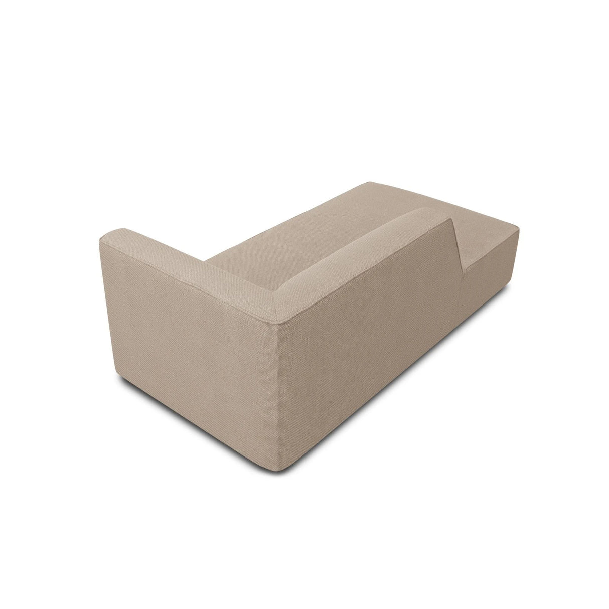 Ruby 2-Sitzer Sofa Chaiselongue Links, mit Bezug in Strukturierter Stoff (Ota7) in Dunkelbeige, 180x93 cm – Bild 4