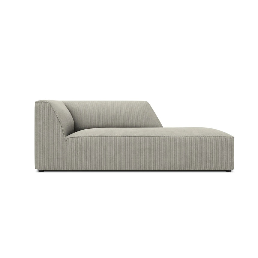 Ruby 2-Sitzer Sofa Chaiselongue Rechts, mit Bezug in Cord (ScaAsh) in Hellgrau, 180x93 cm – Bild 1