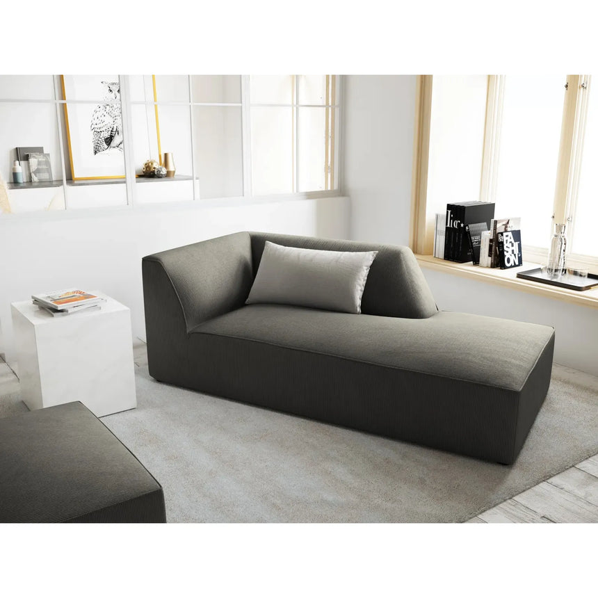 Ruby 2-Sitzer Sofa Chaiselongue Rechts, mit Bezug in Samt, Cord oder Strukturstoff, 180x93 cm - ZEN ZONE Furniture