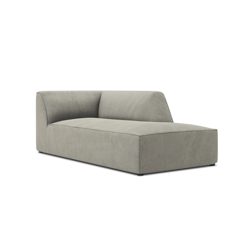 Ruby 2-Sitzer Sofa Chaiselongue Rechts, mit Bezug in Cord (ScaAsh) in Hellgrau, 180x93 cm – Bild 5