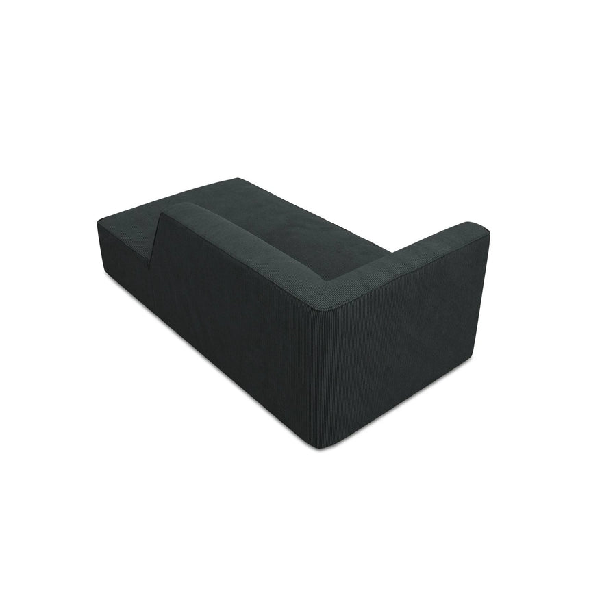 Ruby 2-Sitzer Sofa Chaiselongue Rechts, mit Bezug in Cord (ScaBla) in Schwarz, 180x93 cm – Bild 6