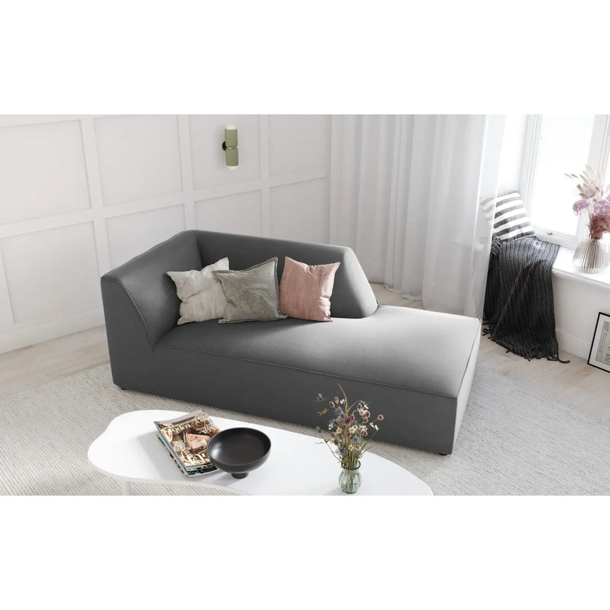 Ruby 2-Sitzer Sofa Chaiselongue Rechts, mit Bezug in Samt, Cord oder Strukturstoff, 180x93 cm - ZEN ZONE Furniture