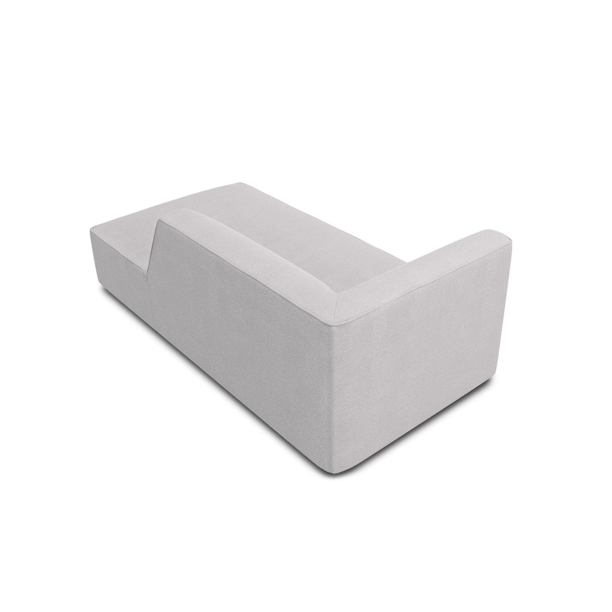 Ruby 2-Sitzer Sofa Chaiselongue Rechts, mit Bezug in Strukturierter Stoff (Ota9) in Hellgrau, 180x93 cm – Bild 4