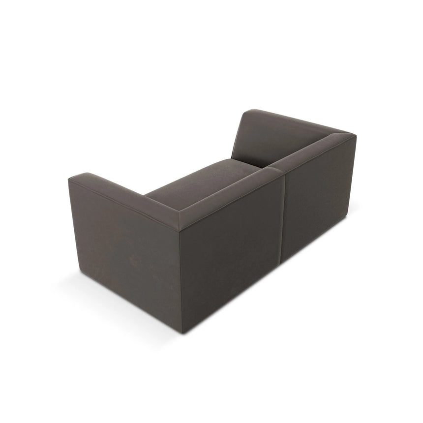 Ruby 2-Sitzer Sofa mit Bezug in Samt (Sal18) in Dunkelgrau, 174x93 cm – Bild 5