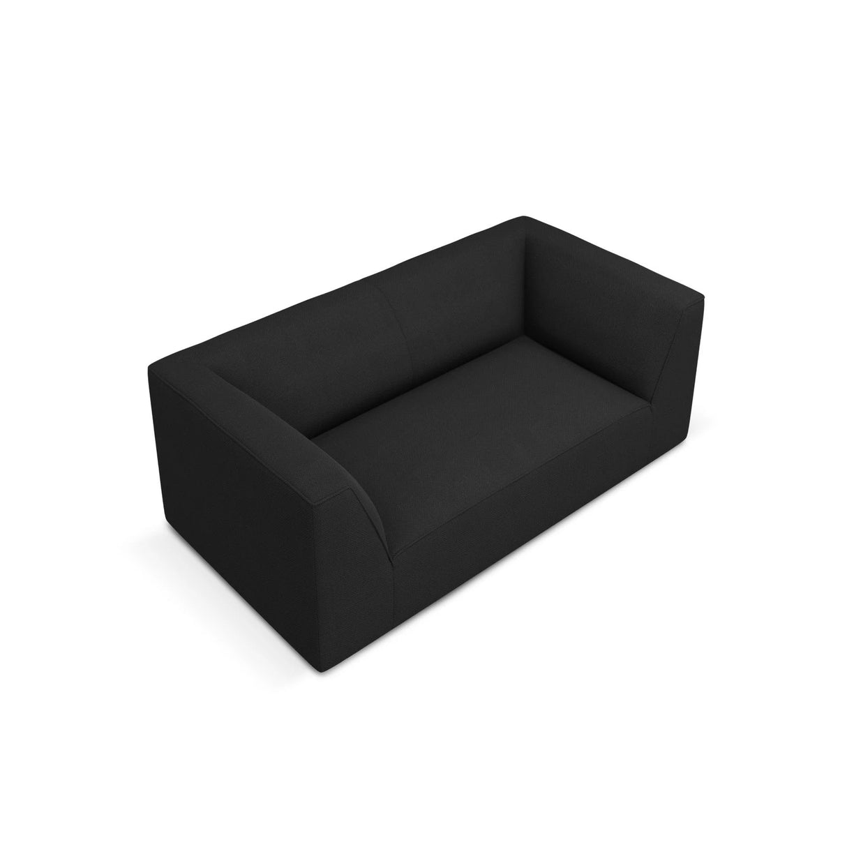 Ruby 2-Sitzer Sofa mit Bezug in Strukturierter Stoff (Ota12) in Schwarz, 174x93 cm – Bild 4