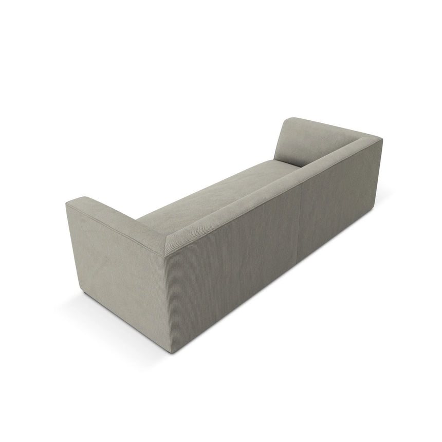 Ruby 3-Sitzer Sofa mit Bezug aus Cord (ScaAsh) in Hellgrau, 232x93 cm – Bild 5