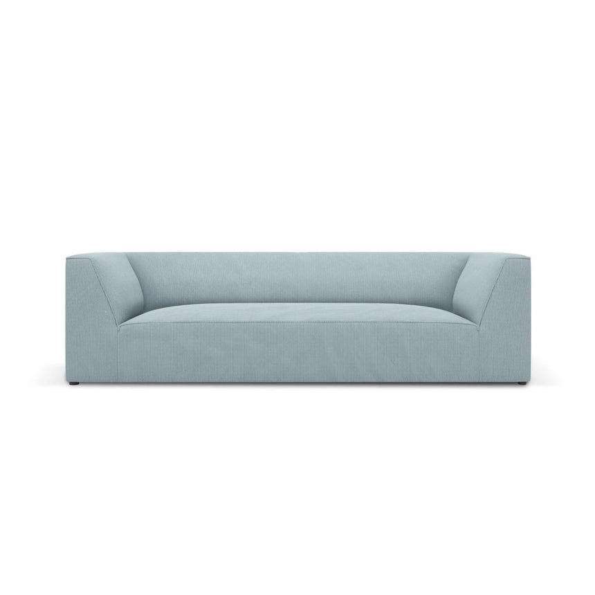 Ruby 3-Sitzer Sofa mit Bezug aus Cord (ScaSky) in Hellblau, 232x93 cm – Bild 1