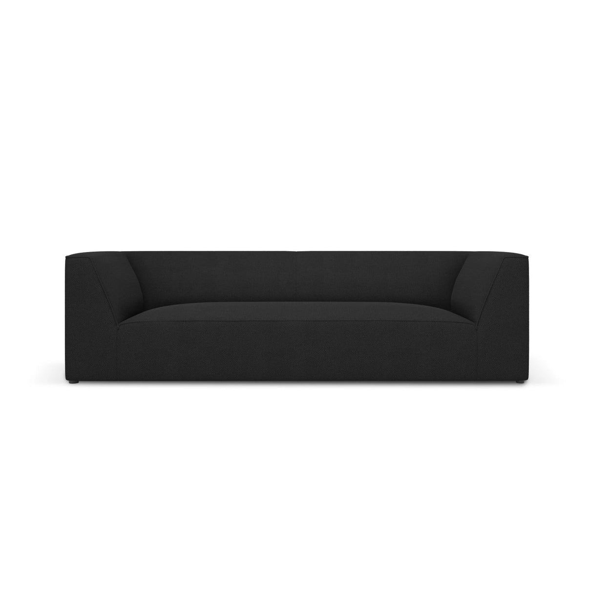 Ruby 3-Sitzer Sofa mit Bezug aus Strukturierter Stoff (Ota12) in Schwarz, 232x93 cm – Bild 1
