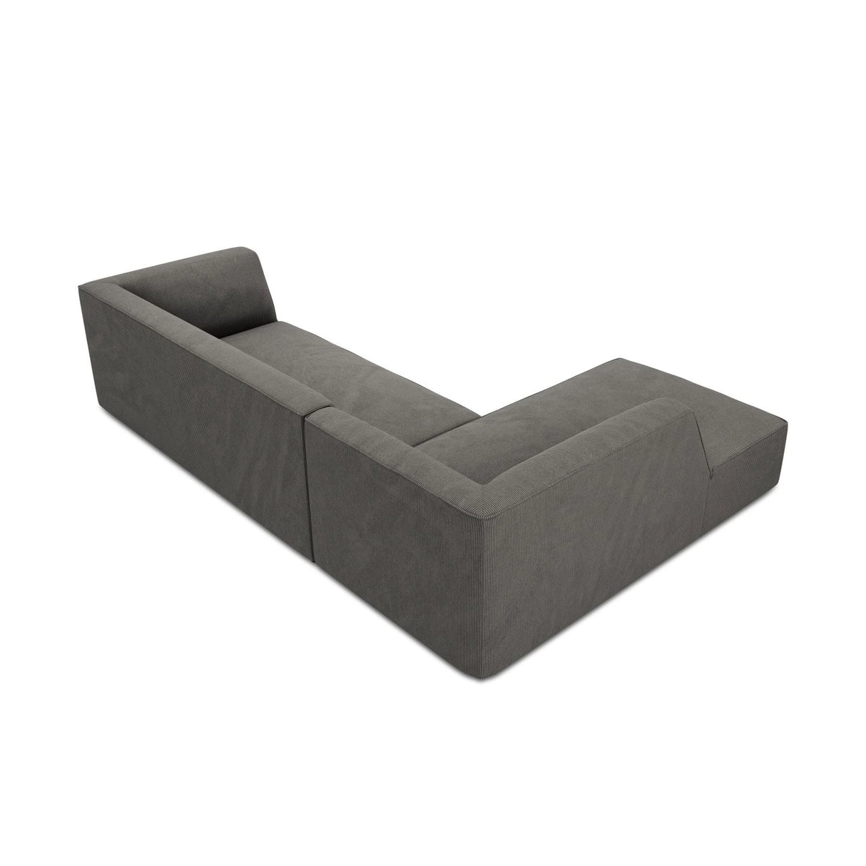 Ruby 4-Sitzer Ecksofa Links, mit Bezug aus Cord (ScaAnt) in Dunkelgrau, 273x180 cm – Bild 8