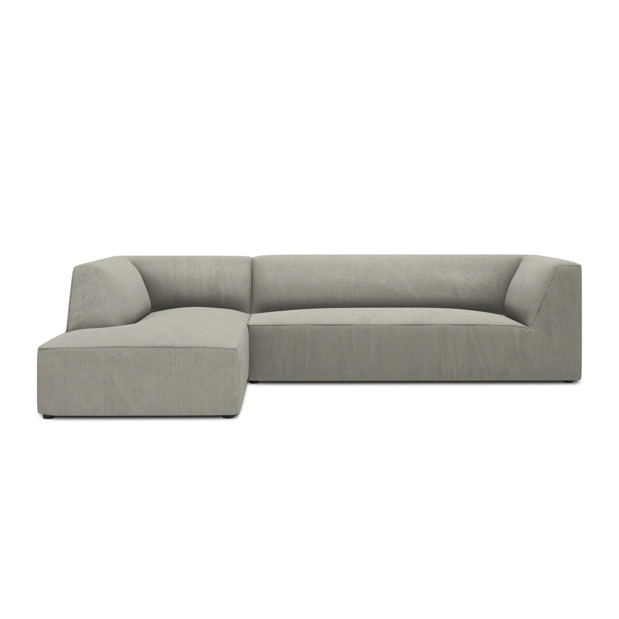 Ruby 4-Sitzer Ecksofa Links, mit Bezug aus Cord (ScaAsh) in Hellgrau, 273x180 cm – Bild 1
