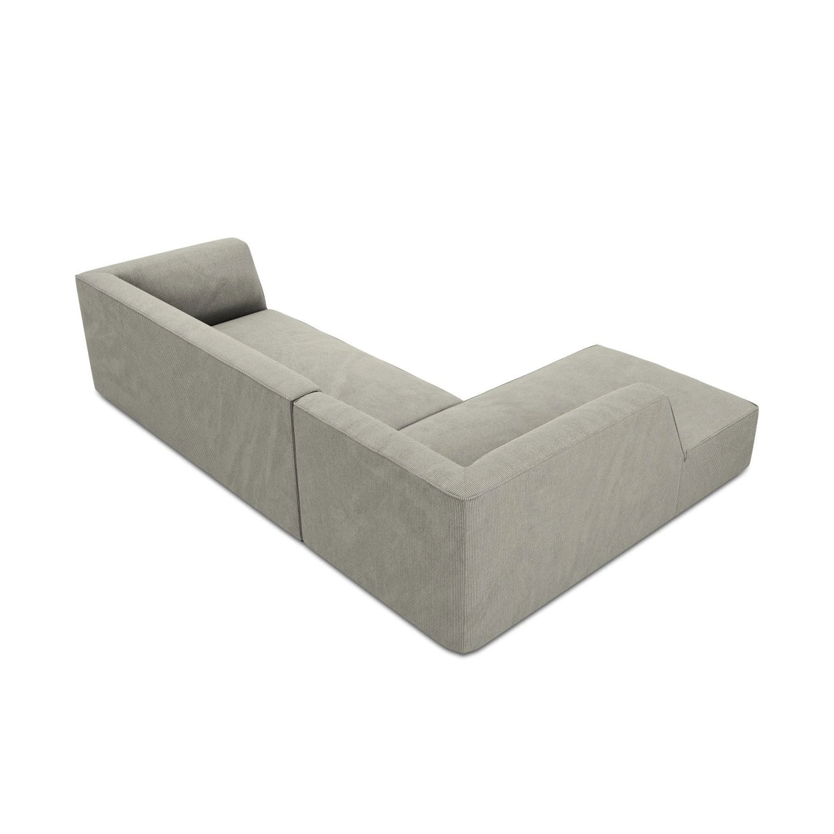 Ruby 4-Sitzer Ecksofa Links, mit Bezug aus Cord (ScaAsh) in Hellgrau, 273x180 cm – Bild 8