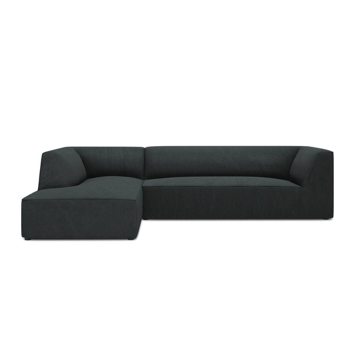 Ruby 4-Sitzer Ecksofa Links, mit Bezug aus Cord (ScaBla) in Schwarz, 273x180 cm – Bild 1