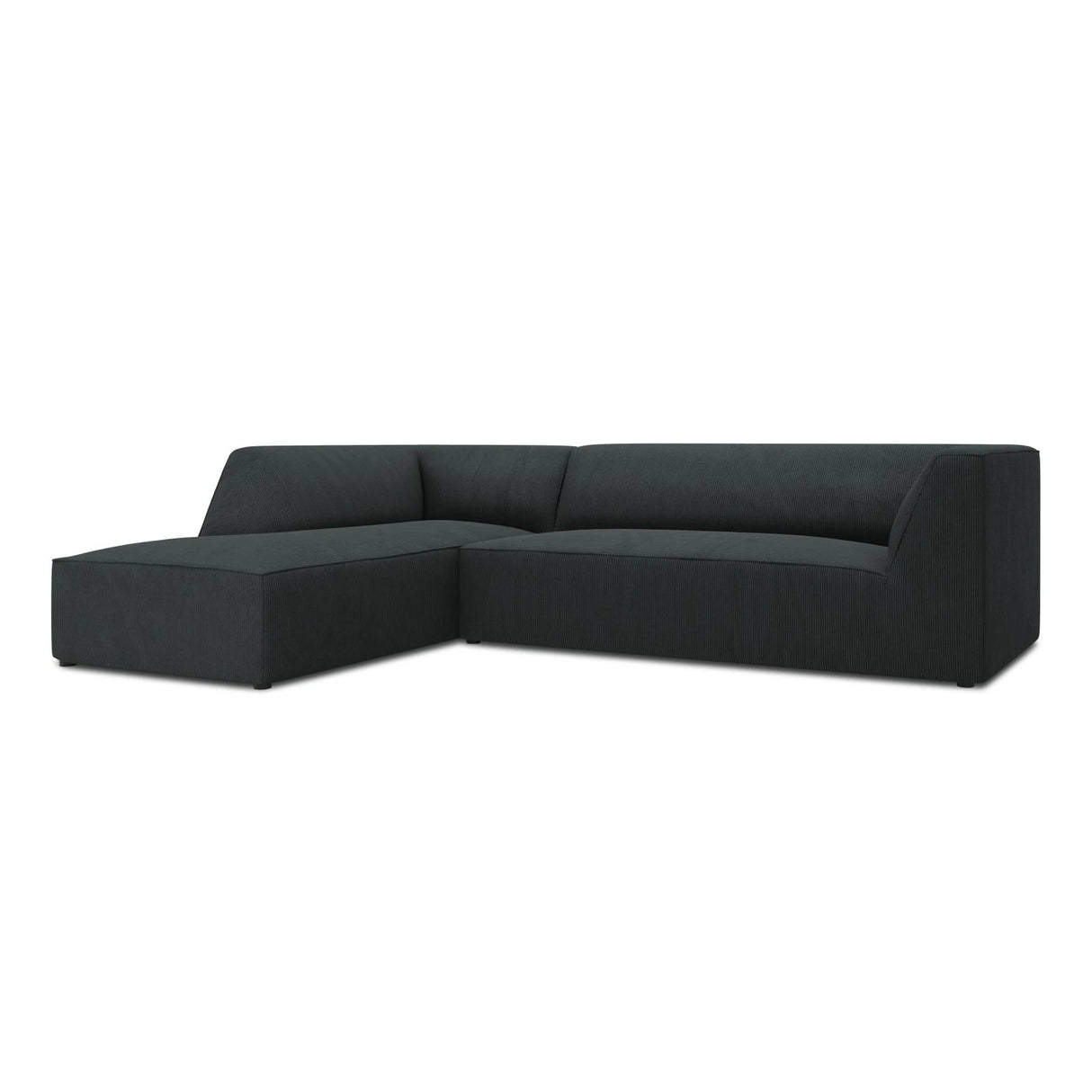 Ruby 4-Sitzer Ecksofa Links, mit Bezug aus Cord (ScaBla) in Schwarz, 273x180 cm – Bild 5